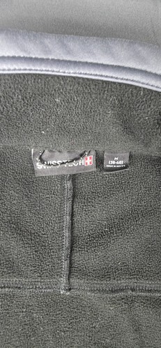 Chaqueta SwissTech Para Hombre Mediana Gris Carbón Cremallera Completa Forrada de Vellón Abrigo de Bombardero - Imagen 3 de 19