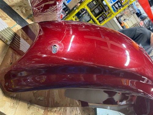 Rear Fender Twisted Cherry Red 2009 Harley road Street Glide OEM Touring FLH - Foto 8 di 8