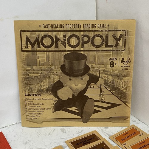 Monopoly Rustic Wood Series Board Game Limited Edition Wooden Box COMPLETE - Picture 4 of 14
