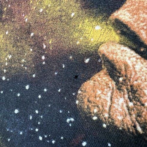 Indianer Weltraum Shirt Herren L schwarz Galaxie Kopfschmuck Planeten Grafik T-Shirt - Bild 3 von 8