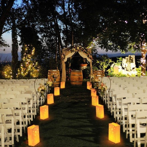 White Paper Luminary Bags - 50-Pack Candle Lantern Bags, Fire-Retardant, Star... - Picture 9 of 9