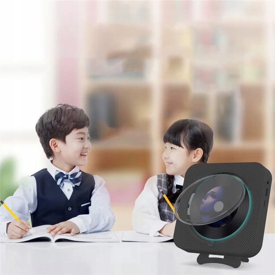 Tragbarer CD-Player mit Bluetooth, Lautsprecher, FM-Radio und Wandhalterung - Bild 3 von 4