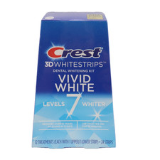 Crest 3D Whitestrips Vivid White Teeth Whitening Kit - 12 Treatments EXP 02/2026