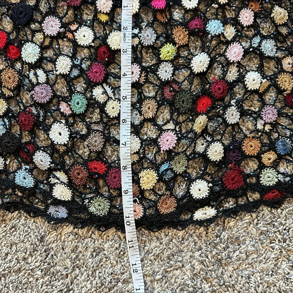 Hecho a mano Crochet Cuentas Multicolor Cuello Ecléctico Indie Hipster Informal Único Foto 4 de 4