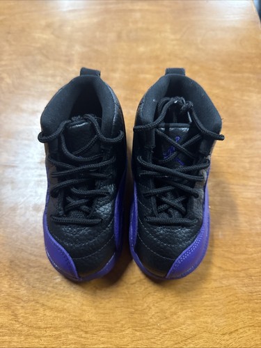 Nike Air JORDAN 12 Retro Toddler TD 7C Field Purple Black 850000-057 Shoes - Picture 3 of 6