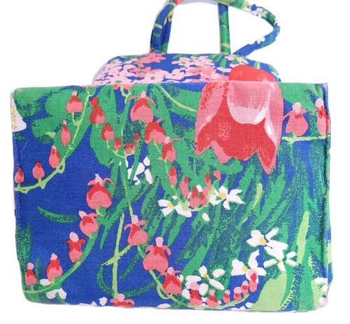 Vintage 1960's Margaret Smith Gardiner, Maine Lunchbox Floral Tote Bag Mod - Picture 10 of 12