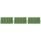 3pcs Artificial Leaf Fence Decor Simulation Green Leaf Fence Garden Fence Decor