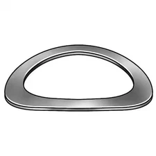 Disc Spring, Curved, 0.5, High Cs, Pk10,  1Uaj8