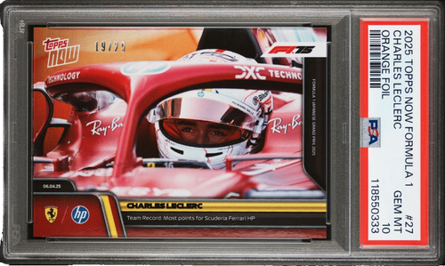 2025 Topps Now Formula 1 27 Charles Leclerc erzielt die meisten Punkte für Ferrari