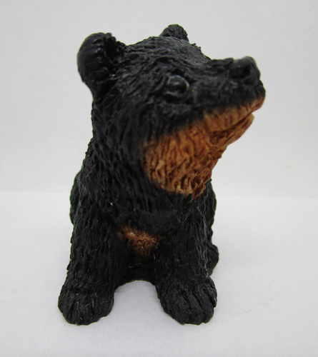 Vintage Figurine Black Bear Sitting Down Resin 2 inch tall - Picture 5 of 6