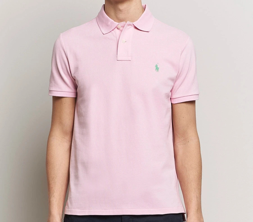 NWT Polo Ralph Lauren GARDEN PINK Mesh Polo Shirt Men's 3XB GREEN PONY LOGO - Picture 3 of 4