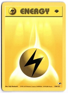 Pokémon 1st Edition Lightning Energy Common Gym Heroes 130/132 NM