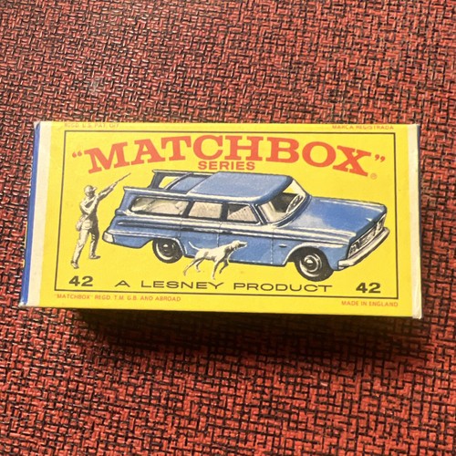 Vintage 1965 Matchbox Lesney England - Studebaker Lark Wagon No. 42 W/ Box - Picture 12 of 18