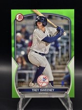 2023 Bowman Baseball Trey Sweeney Neon Green Paper Parallel # /399 Yankees