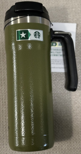 Starbucks Military Commitment Stanley Double Walled Hammered Steel Tumbler 20oz - Bild 1 von 3
