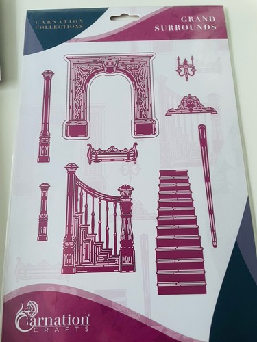Carnation crafts large A4 card making die set grand surrounds