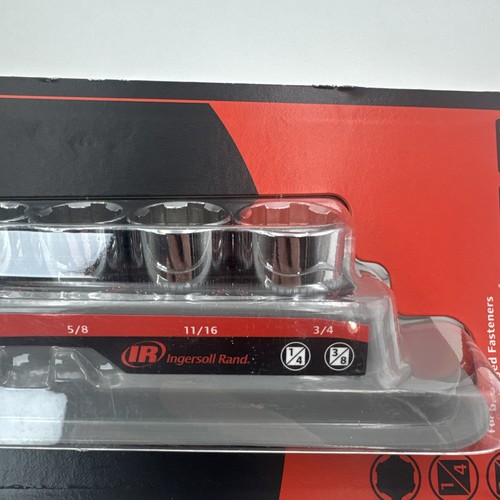 Ingersoll Rand 1/4" & 3/8" Dr. 9 Pc SAE Socket Set Remove rusted damaged bolts - Picture 7 of 11