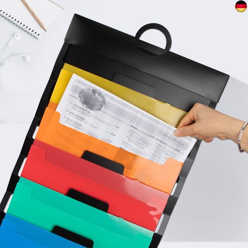 Hängeorganizer Ordner, Zeitschriften Wandhalter mit 6 Taschen, Chart  - Bild 5 von 7
