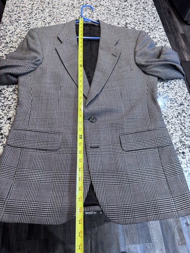 VTG Men’s 40R Burberry 2 Button Houndstooth Blazer Sports Coat Brown BH - Bild 7 von 8