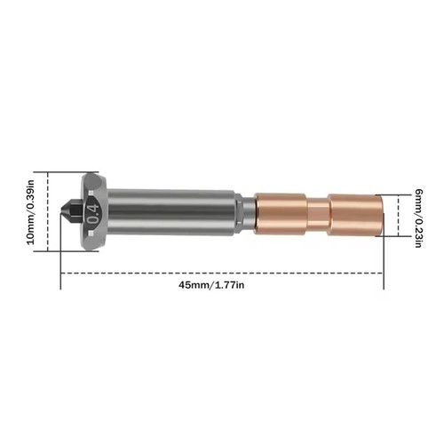 Nozzle For Anycubic Kobra3 max Hardened Steel 0.4mm Ceramic Detachable Nozzle - Bild 5 von 18