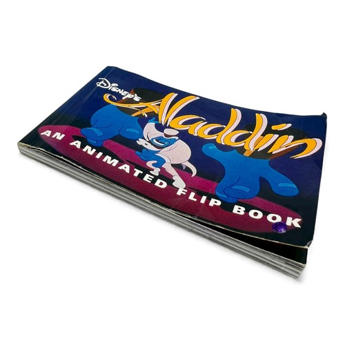 Aladdin Double Sided Flip Book 1992 Miniature Movie Vintage Walt Disney - Picture 5 of 11