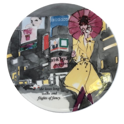 New 1 Kate Spade Lenox New York China Tidbit Plates She Loves Long Walks - Picture 2 of 6