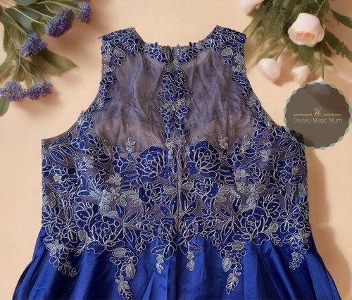 Xscape Plus Kleid dunkelblau Glitzer Illusion Ausschnitt & Rücken hochgeschlossen Kleid Gr. 18W - Bild 7 von 11