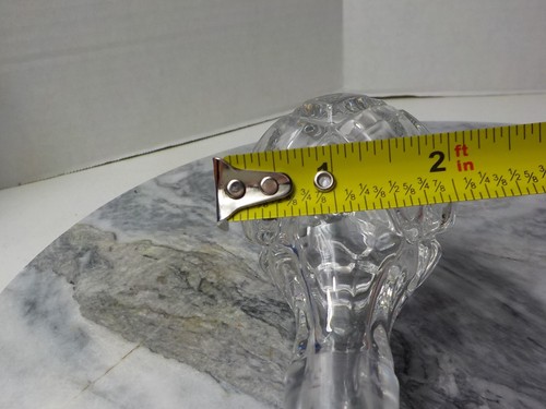 Vintage facettiert schwer Klarglas Dekanter Flasche Stopfen 4,5 Zoll - Bild 8 von 10