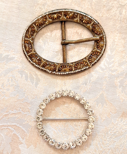 Vtg Lot Of 10 Women's Belt Buckles, Metals, Lucite, Rhinestone, Boho Art to Wear - Picture 8 of 10