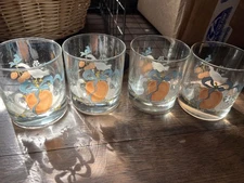 Set of 4 International China Marmalade Geese Double Old Fashioned 8 Ounce Glass