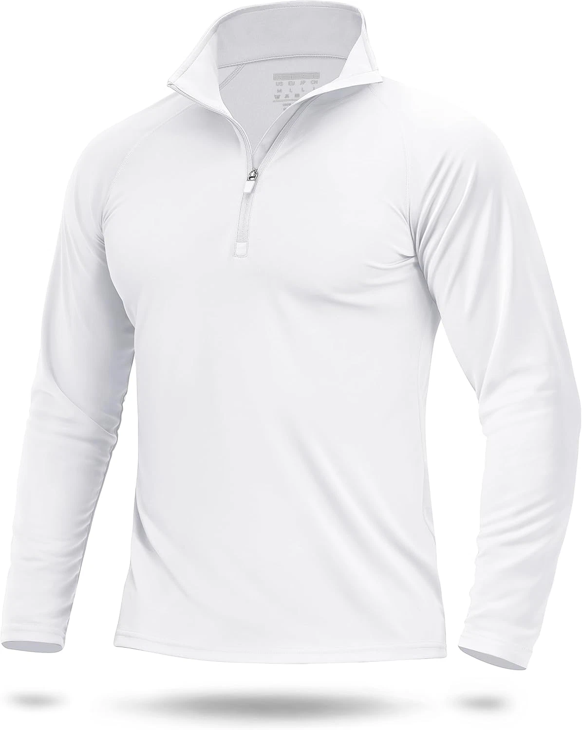 Men'S UPF 50+ Sun Shirts 1/4 Zip Long Sleeve SPF UV Protection Lightweight Quick