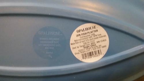 Opalhouse 2 PK Melamine Blue Fish Platters 16" & 10" - Picture 6 of 6