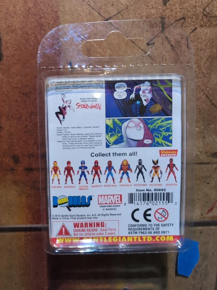 Figura exclusiva Spider-Gwen Micro Bobbles 2016 SDCC Secret Wars Gentle Giant Foto 2 de 2