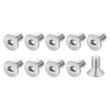 20Pcs M6x12mm Flat Socket Head Countersunk Machine Screws 304 Stainless Steel