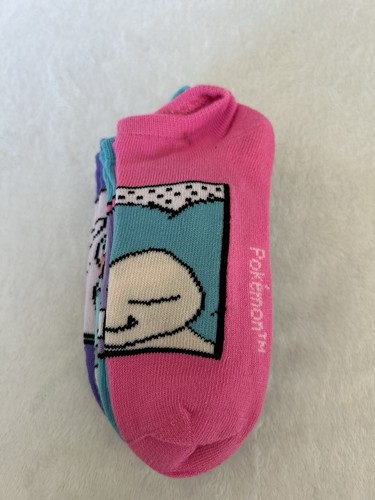 Pokémon Girls Multicolor No-Show Socks 6-Pack Size Medium Shoe Size 10.5 -4 NEW - Picture 2 of 16