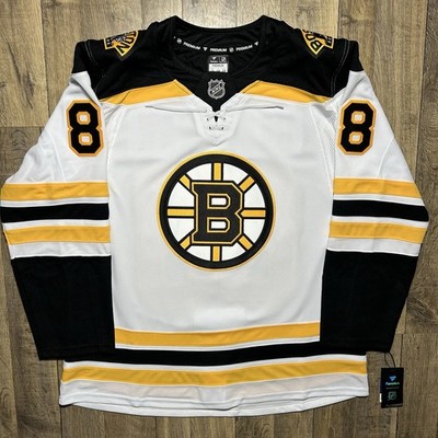 NWT Boston Bruins David Pastrnak Authentic Fanatics Premium Away Jersey 56 2XL