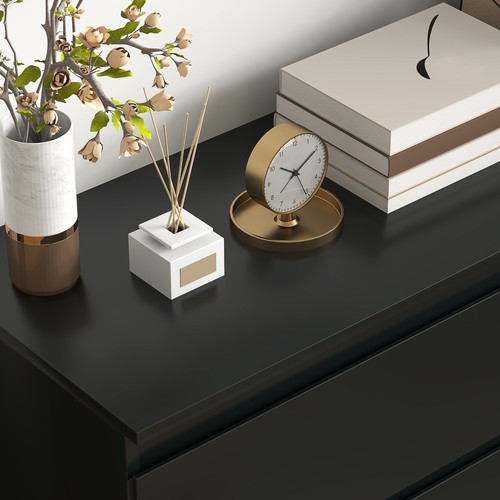 HOMCOM Cajonera, Mueble de Almacenamiento con 3 Cajones para Dormitorio, Negro - Imagen 8 de 11