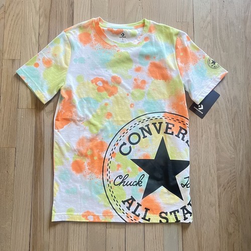 Converse Short Sleeve T-Shirt Youth Size Large 12-13 Water Color Design New Tags - Picture 5 of 6