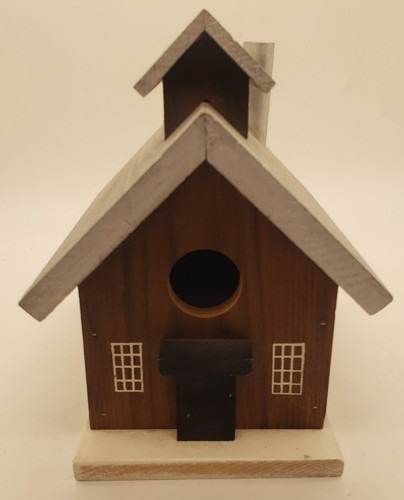 Handmade in Vermont USA Wooden Birdhouse 10 Inches Rustic Primitive Decor - Picture 2 of 11