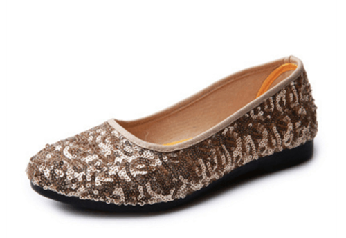 Damen Pailletten glänzend flache runde Zehen Slipper Glitzer Halbschuhe Wanderschuhe Gr. - Bild 9 von 12