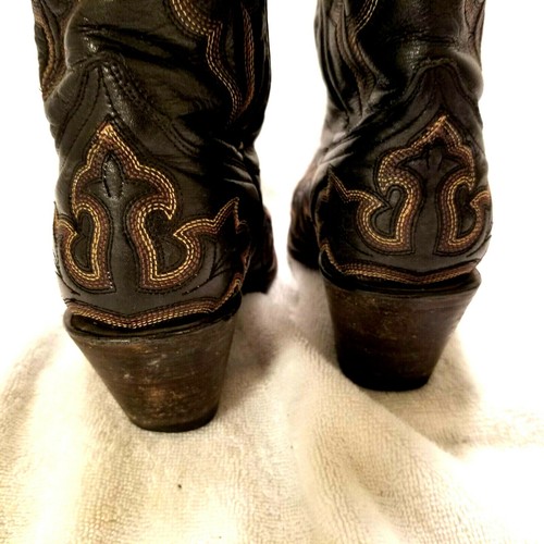 Corral Botas western de mujer sz 6.5 M negro con costuras elegantes Stock R1954 - Imagen 8 de 12