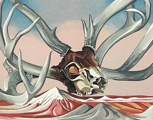 Georgia O'Keeffe FROM THE FARAWAY NEAR 1937 Lithographie, Desert Landscape Skull - Bild 2 von 7