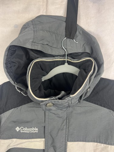 Columbia Sportswear Company Men's M Winter Jacket Black and Gray 90s Y2K Parka - Picture 2 of 12