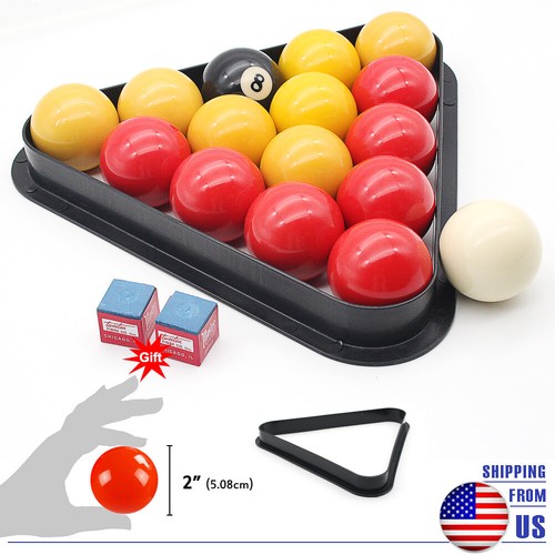 2-1/16'' Inch Snooker Billiard Balls 2" Pool Balls 2-1/4"16 Balls With Triangle - Picture 14 of 15