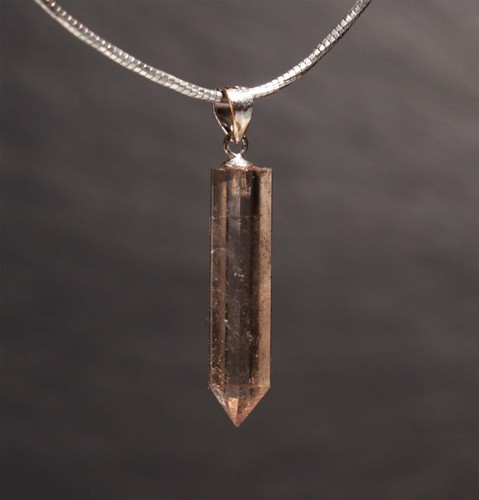 Unikat Edelstein Anhänger mit Rauchquarz für Kette und Lederband Steinschatz - Bild 7 von 36