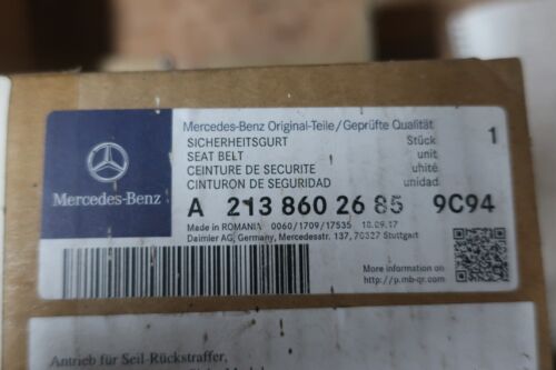 GENUINE MERCEDES E CLASS W213 DRIVER SIDE REAR RIGHT SEATBELT A2138602685 - Picture 2 of 4