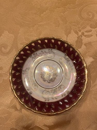 Vintage Royal Crown Purple And Gold Tea Cup Saucer 55/906 - Picture 1 of 2