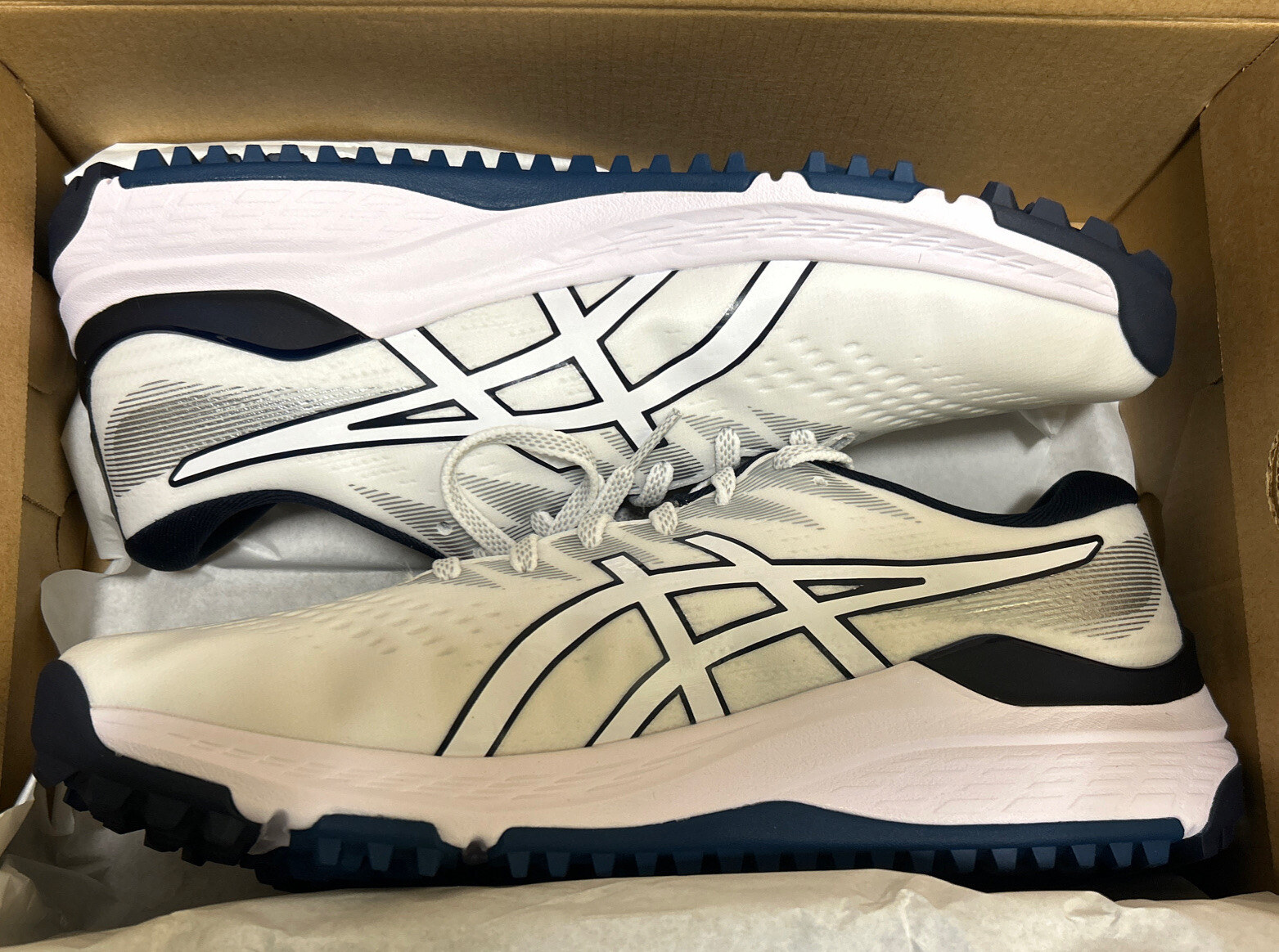 Asics Men’s Gel Kayano Ace Golf Shoes US 10W New White/White