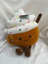 Hot Chocolate Cocoa Mug Cup Plush Rainbow Sprinkles Marshmallow NEW 12" Hug Me