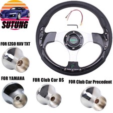 Black Golf Cart Steering Wheel Hub Adapter For EZGO TXT RXV Yamaha and Club Car